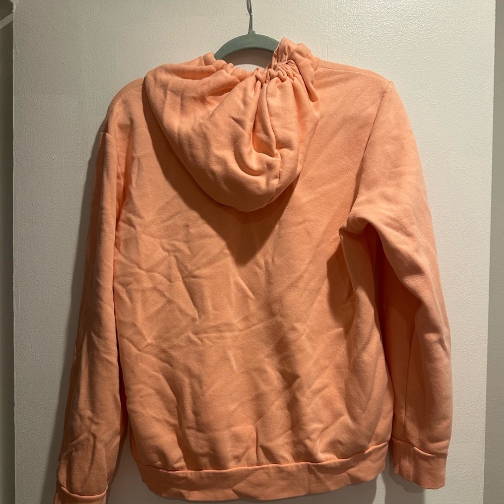 adidas hoodie with floral pattern in pink Coral/salmon - Picture 3 of 3